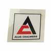 Allis Chalmers WC Decal, Triangle, Black and Orange with White Background, 1-1\2 inch x 1-1\2 inch, Mylar