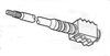Ford 641 Steering Shaft and Nut Assembly, Manual