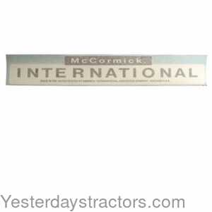 Farmall Super W4 McCormick International Decal 101103