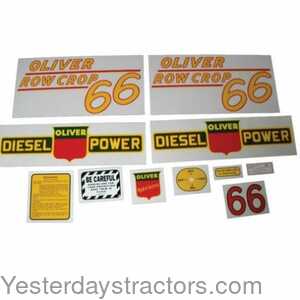 Oliver 66 Oliver 66 Row Crop Decal Set 102869