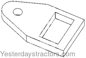 Oliver 195 Drawbar Roller End Plate 104629A