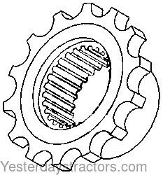 Oliver 1750 Coupler Sprocket 104842A