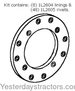 Oliver 550 Brake Lining Kit 10R667