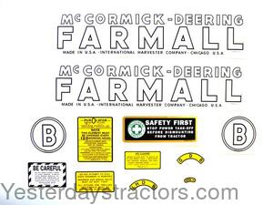 Farmall B Decal Set IHCMDB