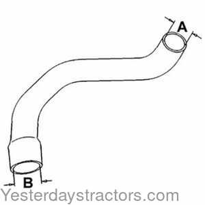 John Deere 4520 Radiator Hose - Lower 150850