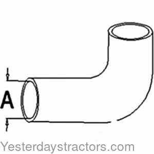 Oliver 88 Radiator Hose - Upper 159185