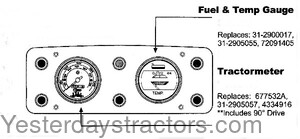 Oliver 1255 Instrument Cluster Assembly 31-2900134