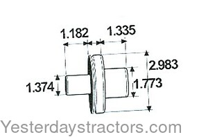 Massey Ferguson 698 Axle Pivot Pin 3426332M1