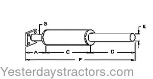 Allis Chalmers D15 Muffler 70234493