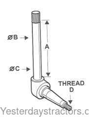 Ford Major Spindle E1ADKN3107