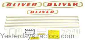 Oliver 770 Decal Set R0494