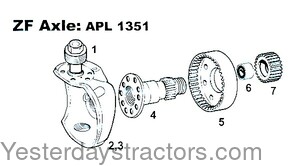 John Deere 1040 Axle Carrier Housing Pin S.07837